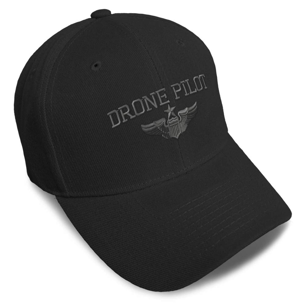 Speedy ProsBaseball Cap Drone Pilot Gray Embroidery Dad Hats for Men & Women Strap Closure