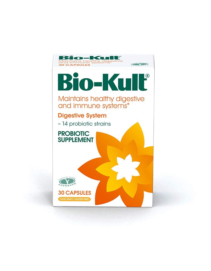 Bio-KultGut Health Probiotic Supplement, 14 Strains, Probiotics for Women & Men, Immune Support, Digestive Health, Shelf-Stable, Non-GMO and Gluten-Free, Capsules, 30 Count (Pack of 1)