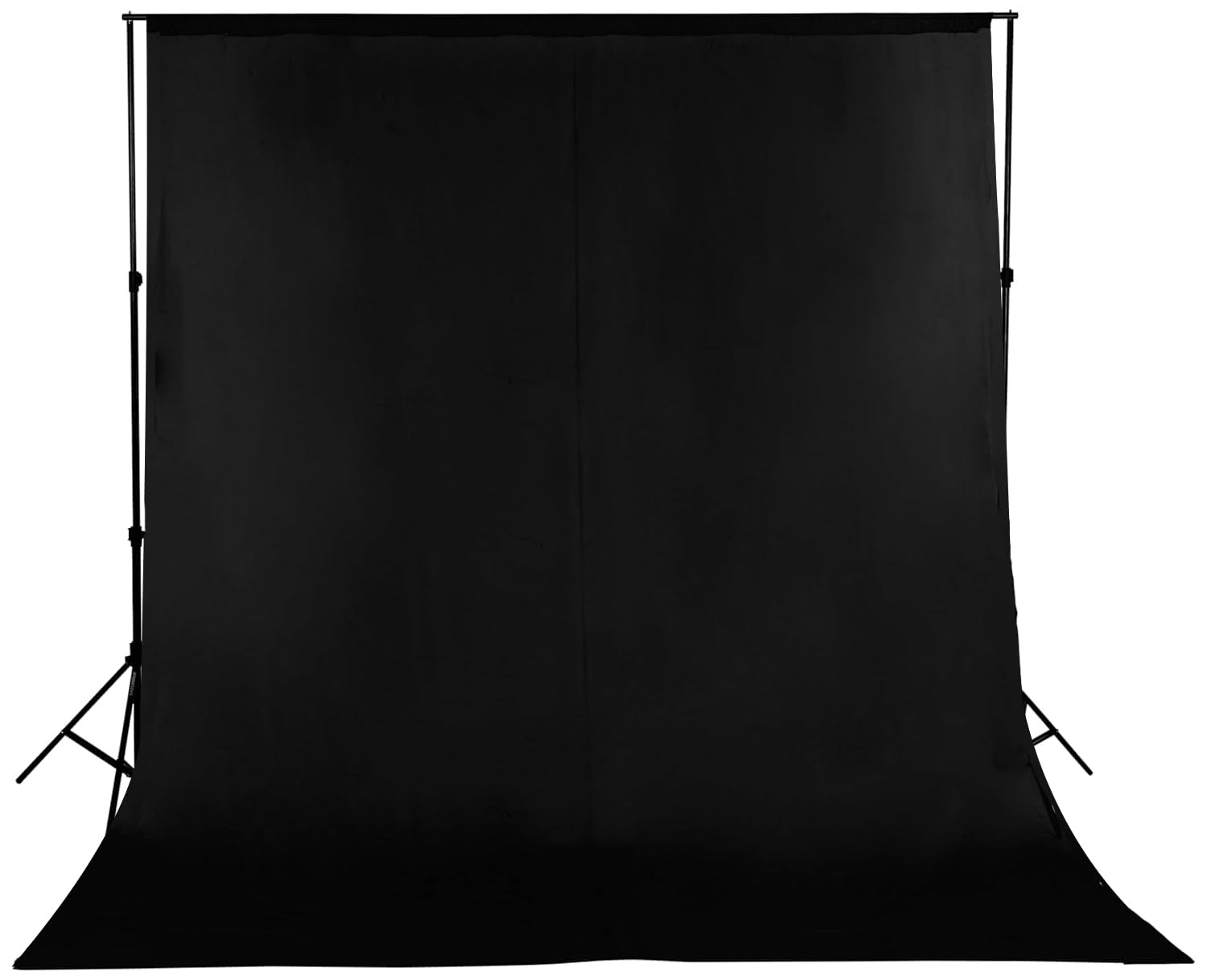 Amazon Basics Professional Black Screen Backdrop Cloth (8x12 ft) | Suitable for Photography, Photoshoot, Product Photography, Live Streaming, Zoom Meetings, VFX Editing | Pack of 1 (Black)