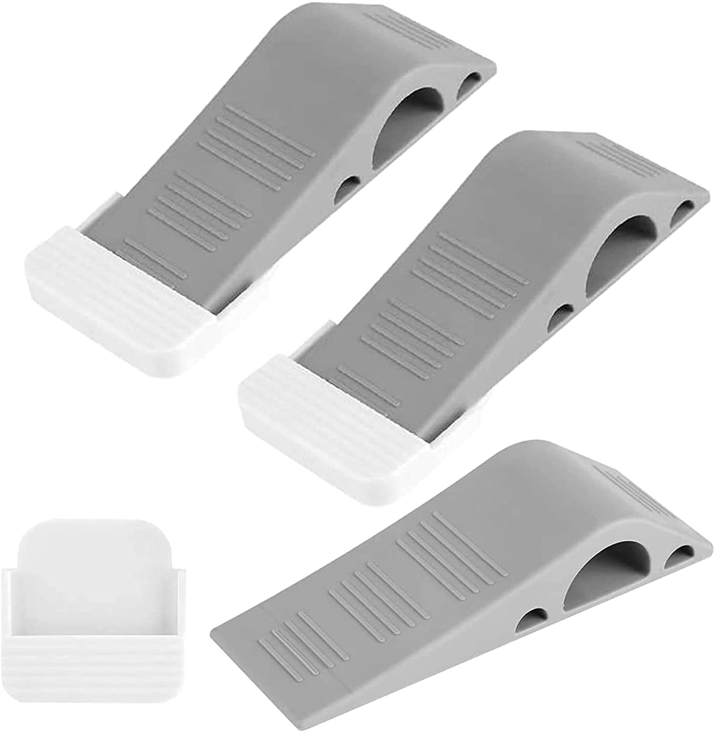 SKY-TOUCH3 Pieces per Pack Heavy Duty Rubber Door Stoppers, Non-Scratching Door Holder, Anti-Skid Durable Rubber Door Wedges for Home Office and School, Works with All Types of Floor