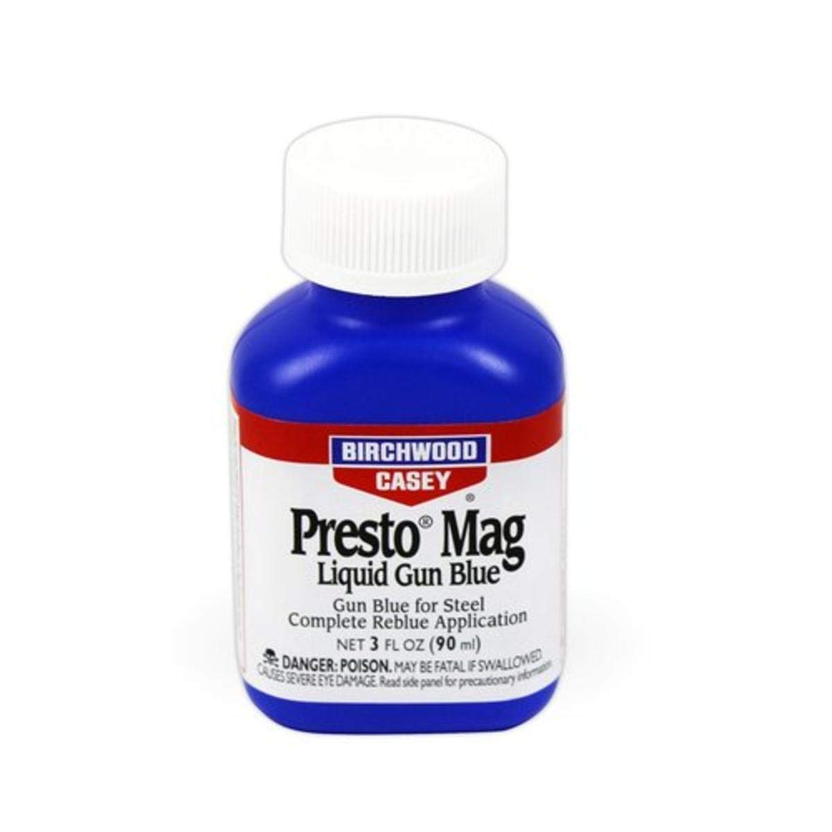 Birchwood CaseyPresto Mag Liquid Gun Blue for Steel Complete Reblue Application, Gun Maintenance and Preservation, 3 Ounce (90ml)