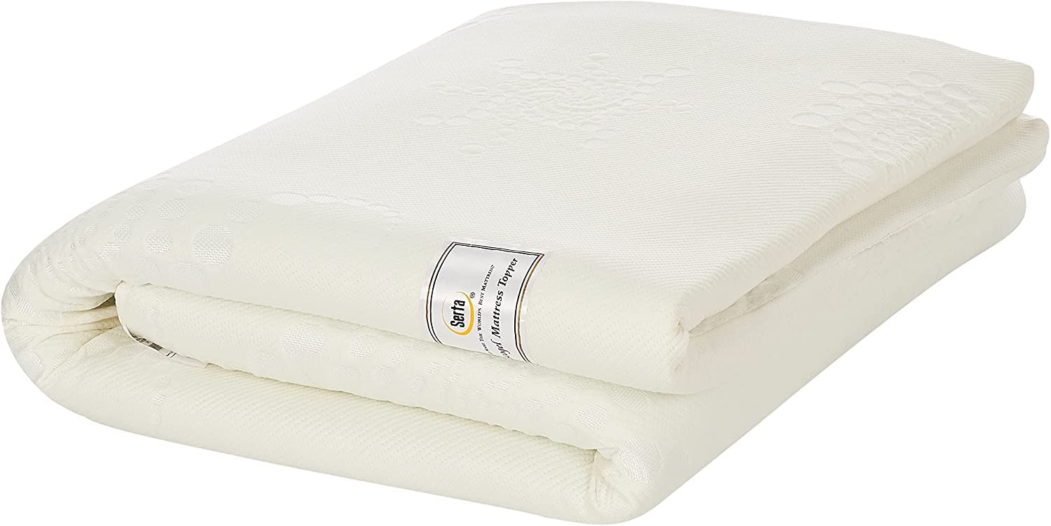 SertaViscogel Memory Foam Mattress Topper, Off White, 180 X 200 cm, SERTAMTOPVI200200