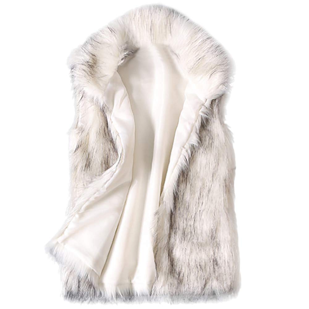 Women Winter Coat,Wool Vest Faux Fur Vest Stand Collar Faux Fur Coat Vest Jacket,Outdoor Rainproof Coat