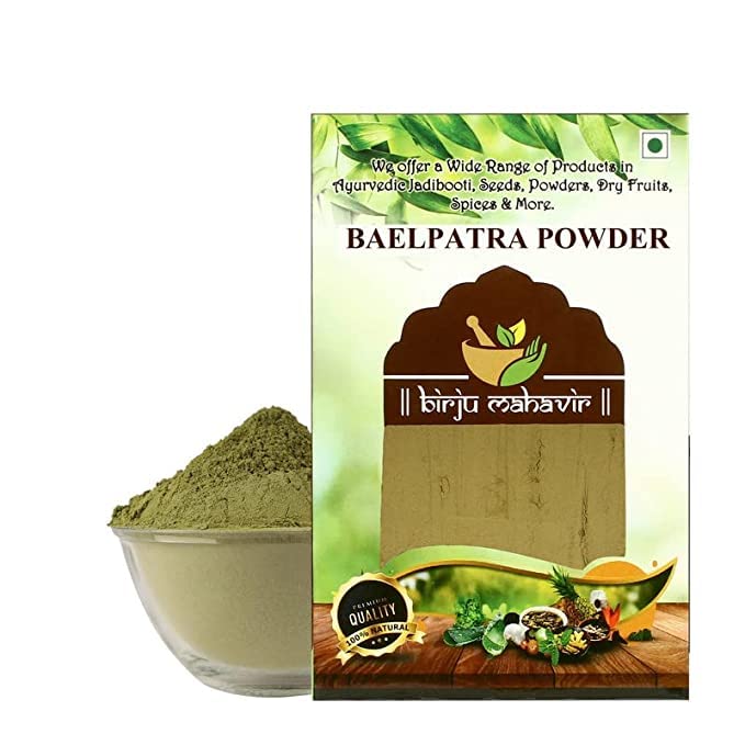 Birju Mahavir Bael Patra Powder - Aegle marmelos - Bael Leaf Powder - Bel Leaves Powder 200 Gr