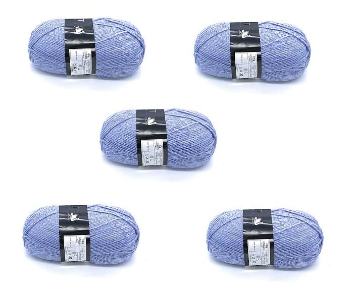 Pack of 5 x 100g Balls Blue Cygnet Double Knitting Wool - Bluebell