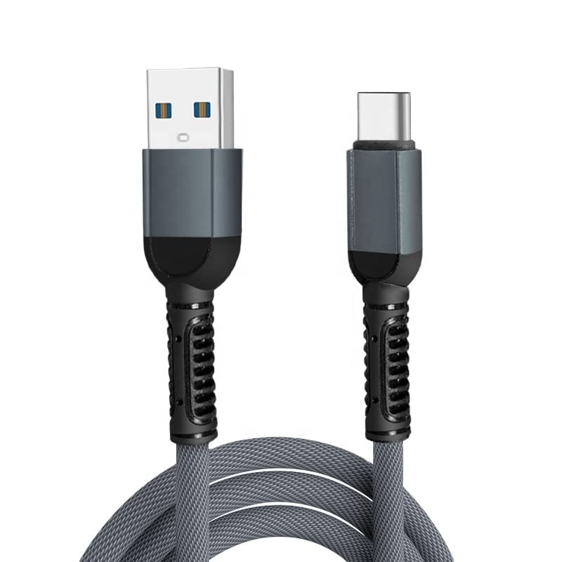 Kanget USB to Type C Cable, Nylon Braided Fast Charging Cable for All Type C Devices (1 Piece, Black)