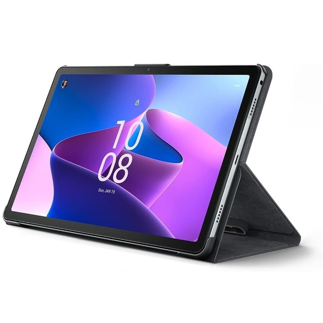 Lenovo Tab M10 3rd Gen, Wifi and 4G LTE Calling with Folio Case and Protective Film, 10.1" WUXGA (1920x1200) touch display, Unisoc T610 Processor, 4GB RAM , 64GB Storage, Storm Grey - [ZAAF0058AE]