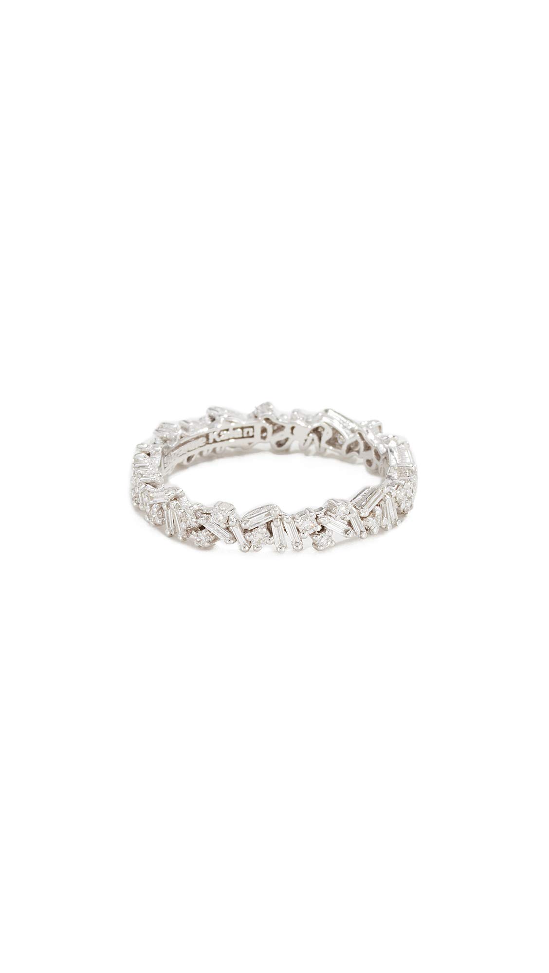 Suzanne Kalan Women's Fireworks 18k Gold Eternity Band Ring, White Gold, 8