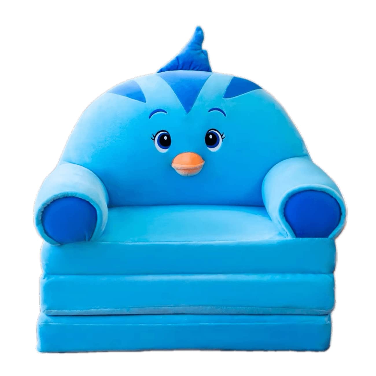 juda 1 Pies Kids Sofa Gift for 1-6 Year Old Kids Foldable Children Sofa for Birthday Festival Gifts Cute Plush Seat Fat Doll Cute Animal Stuffed Soft Chairs For kids (Blue)