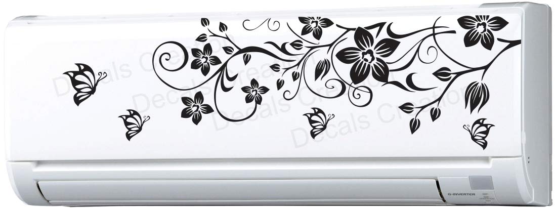 Decals Creation Vinyl Split AC, Wall Sticker (Multicolour)