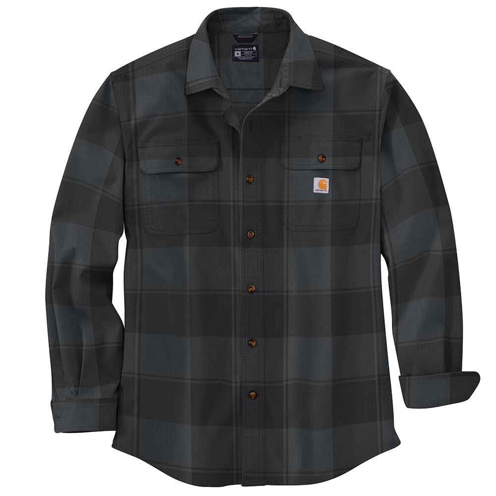 Carhartt Men's Loose Fit Heavyweight Flannel Long Sleeve Plaid Shirt