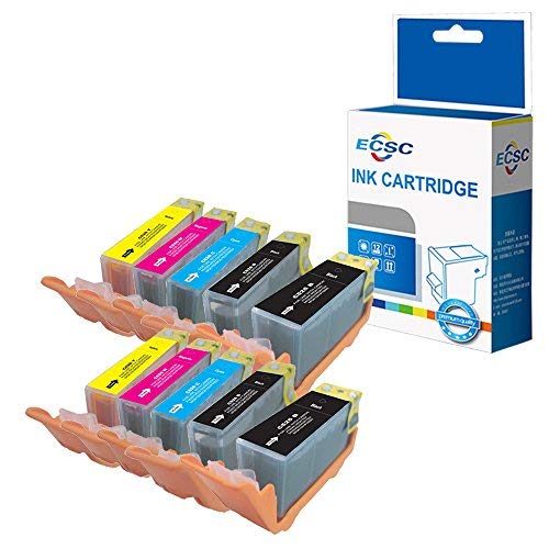 ECSC Compatible Ink Cartridge Replacement for Canon Pixma iP4850 iP4950 iX6550 MG5150 MG5250 MG5300 MG5320 MG6150 MG6250 MG6220 MG8170 MG8150 MG8220 MG8250 MX715 MX885 C525/526 (BK/BK/C/M/Y, 10-Pack)