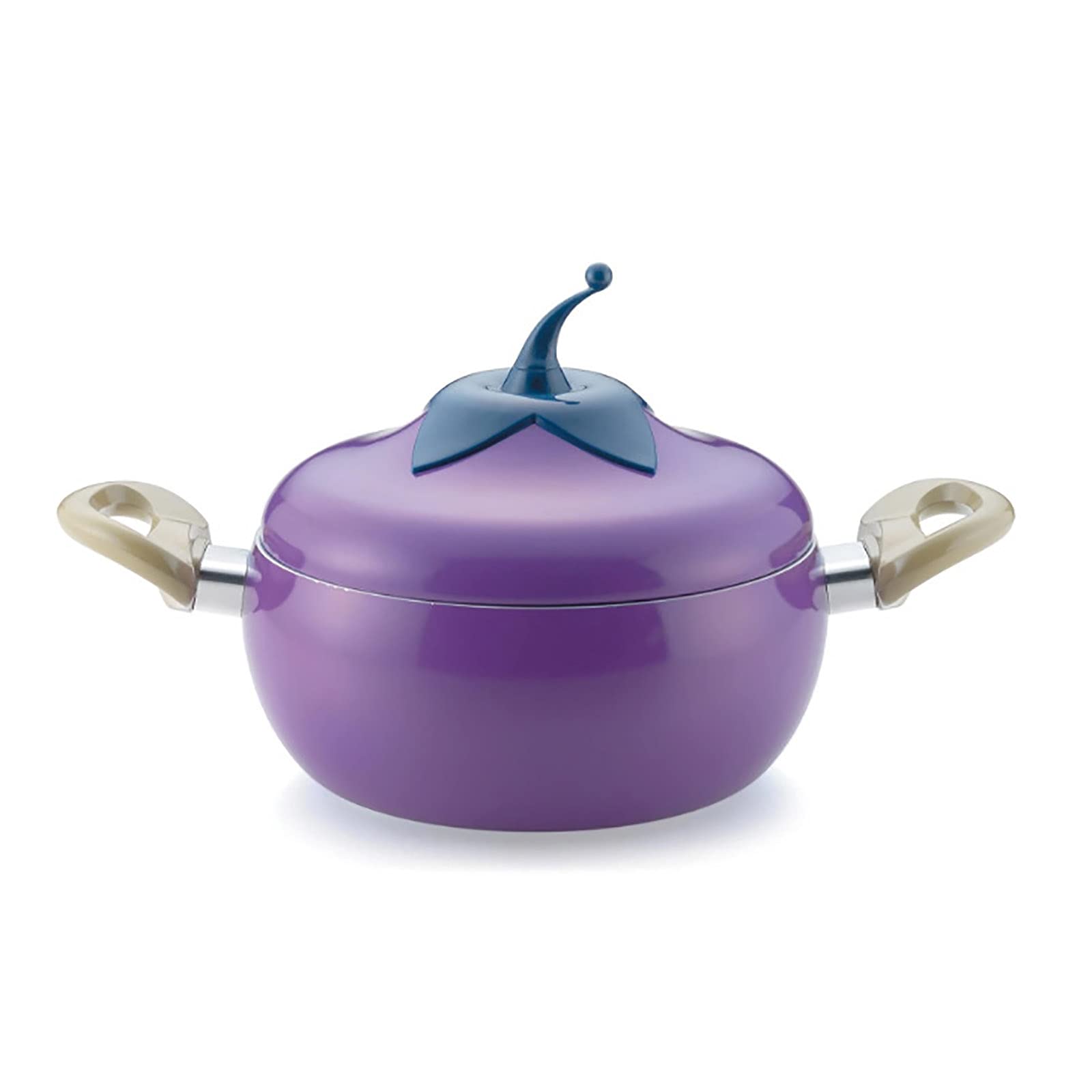 OMVOVSO Enamel Soup Pot, Casserole, Non-Stick Pot, Cast Iron Tomato Cocat, Stew, Slow Cooker, Nickel Free Soup Pot, Multifunction Cooking Pot,Purple