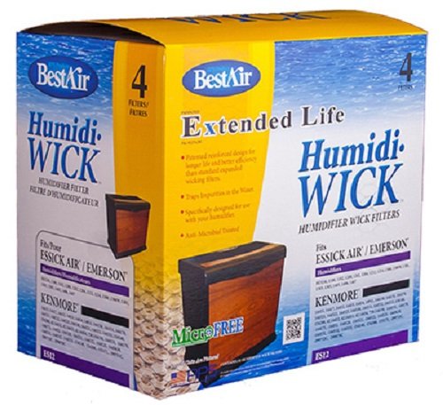 RPS BestAir ES12-C 4 Pack Extended Life Humidifier Wick Filter - Quantity 3