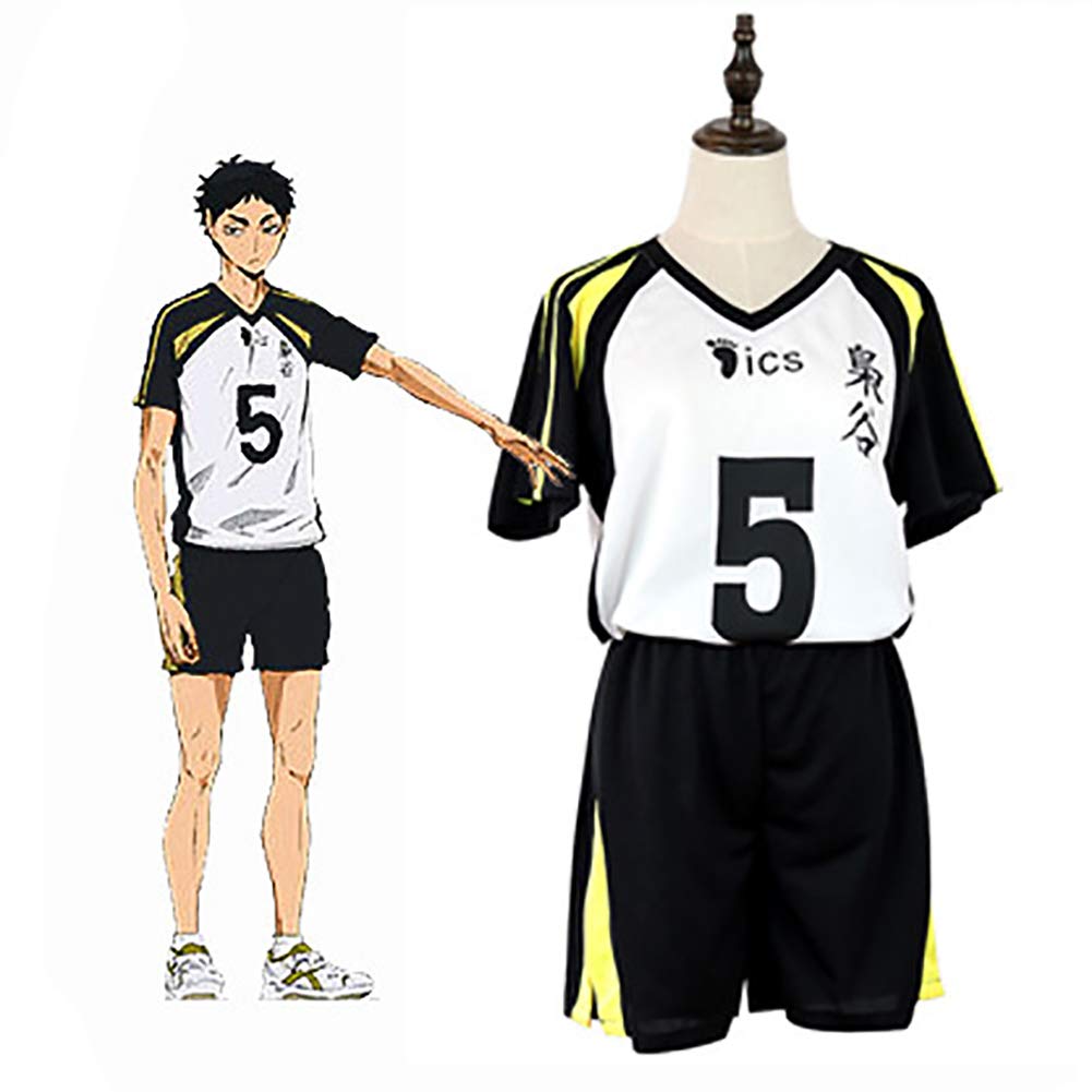 Haikyuu!! Cosplay Costume Akaashi Keiji Unisex Uniform Volleyball Cosplay Costume Sportswear High School Volleyball Club Suitable for Men And Women (Top+Shorts),XXL