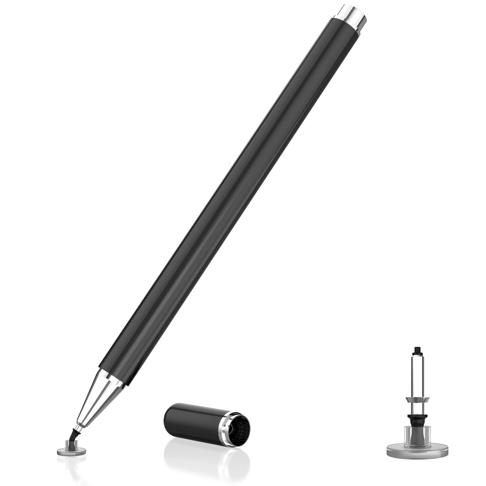 ELV Direct Capacitive Stylus Pen for Touchscreen Devices, Fine Point, Capacitive Pen, Lightweight Metal Body, Compatible with All Smartphones/Tablets/iPad/iPad Pro/iPhone/iPhone X (Black)_EDSTYL2