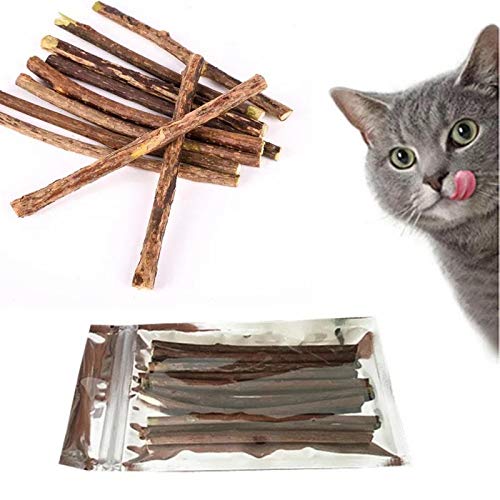 Catnip SticksPremium Quality Cat Natural Matatabi Silvervine Cleaning Teeth Molar Treats (30