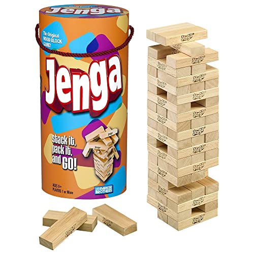 Hasbro Gaming Jenga Wooden Blocks Stacking...