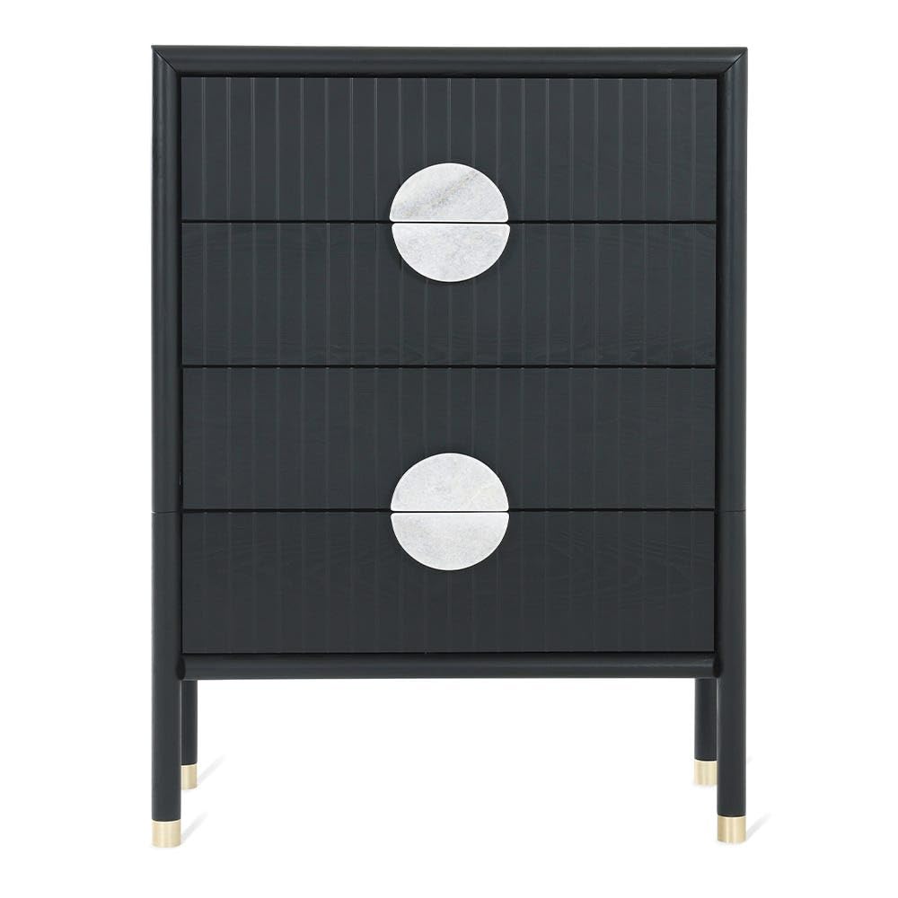 Homes r us Merrington Chest of Drawers, Black