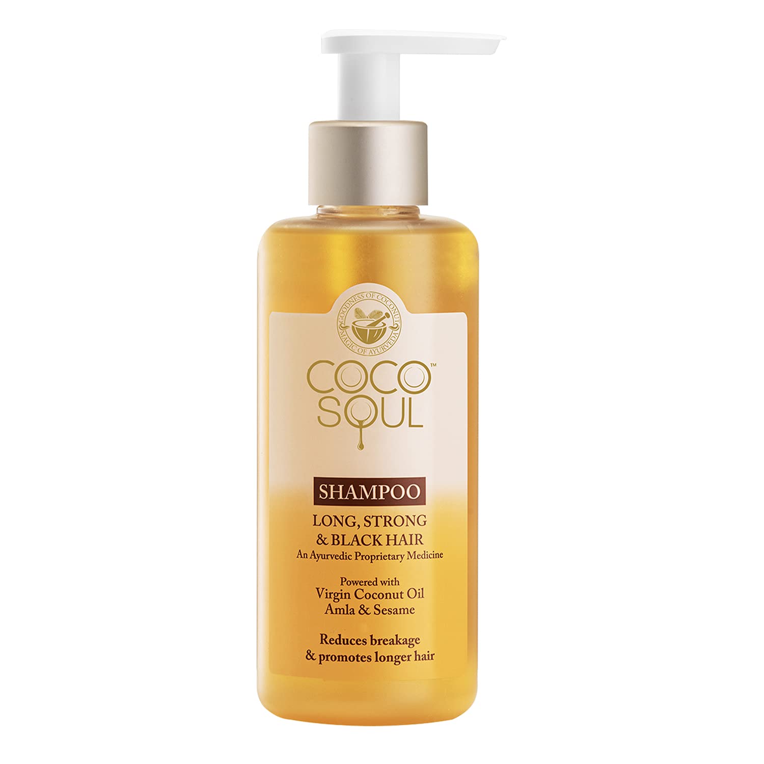 Coco Soul Shampoo for Long, Strong & Black Hair with Ayurvedic Medicine | 100% Cold Pressed Virgin Coconut Oil | Amla & Sesame | Sulphate & Paraben Free | From Makers of Parachute Advansed | 200ml