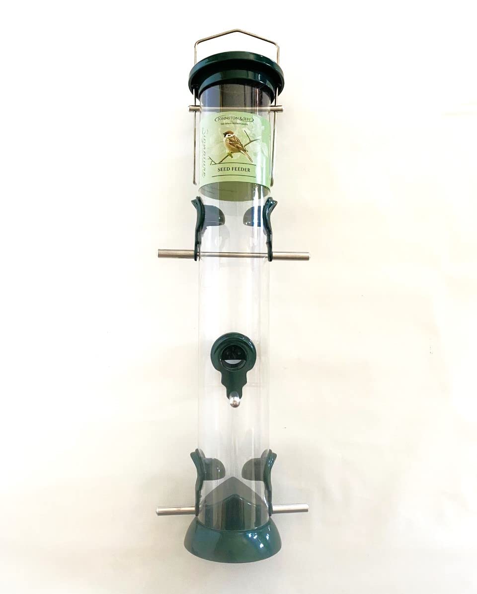 6 PORT GREEN SEED x 1 ALL METAL WILD BIRD FEEDER