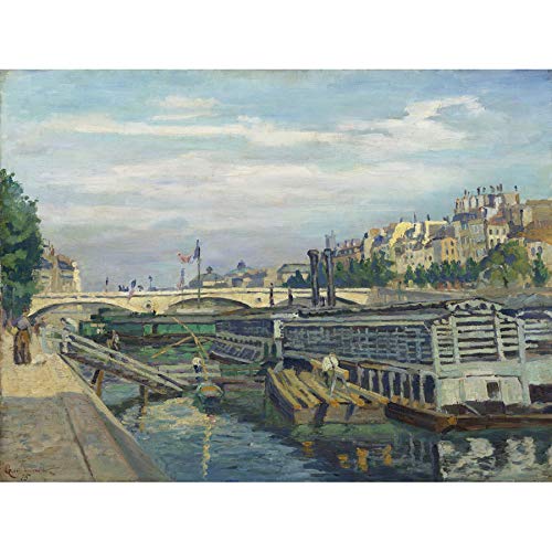 Guillaumin The Bridge Of Louis Philippe Painting Unframed Wall Art Print Poster Home Decor Premium