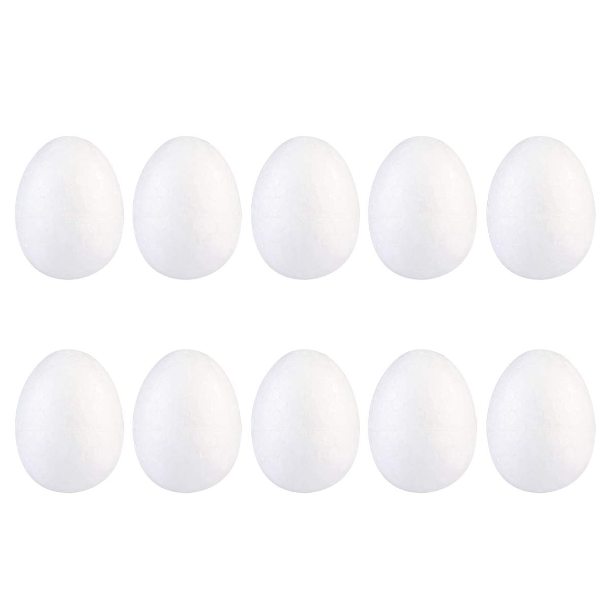 Sewroro 20pcs Easter Foam Egg White Styrofoam Egg Craft Foam Egg Polystyrene Egg Handmade Egg Ball for Easter Craft Home Decoration