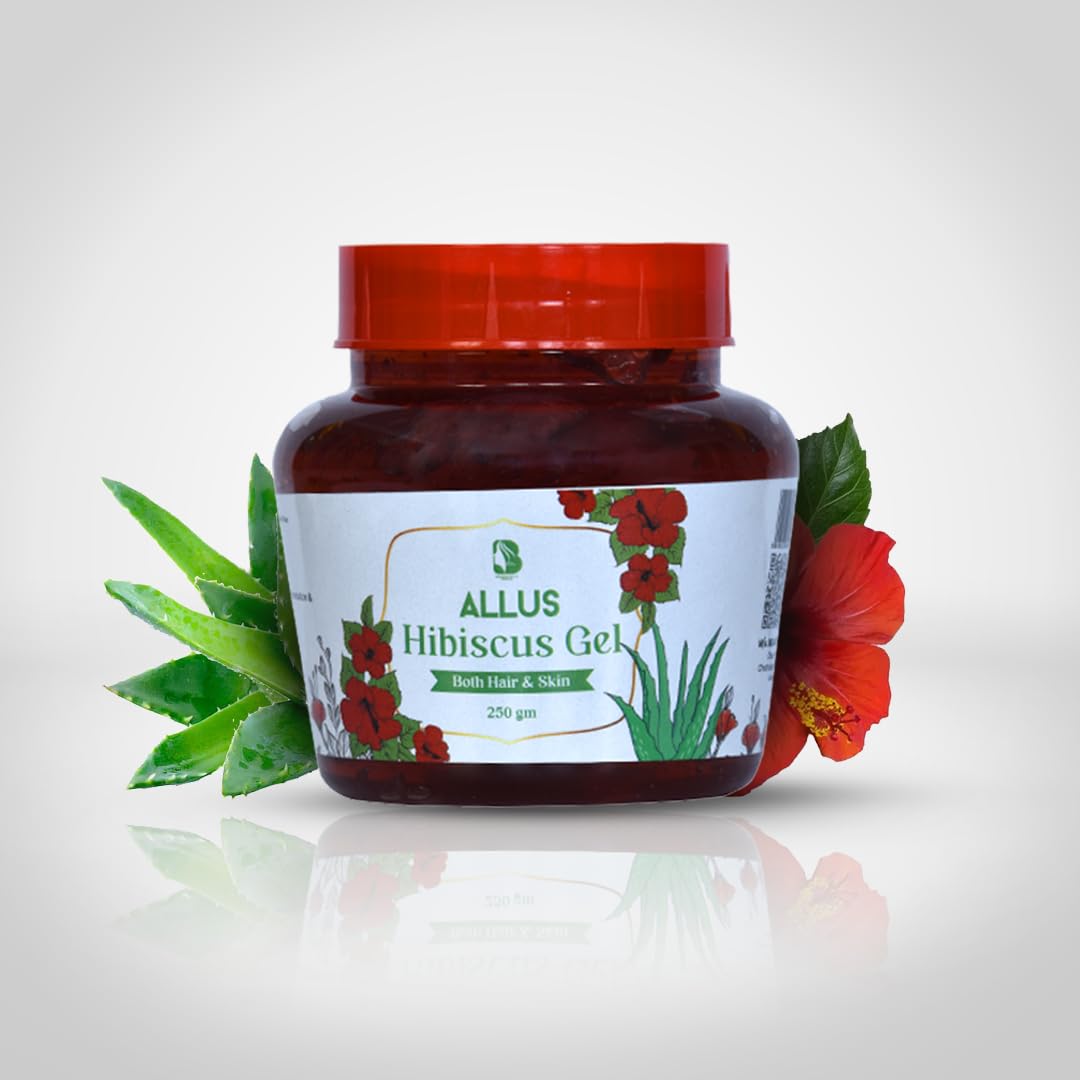 ALLU'S HIBISCUS GEL | FOR HAIR AND SKIN | VITAMIN E - 250 GMS