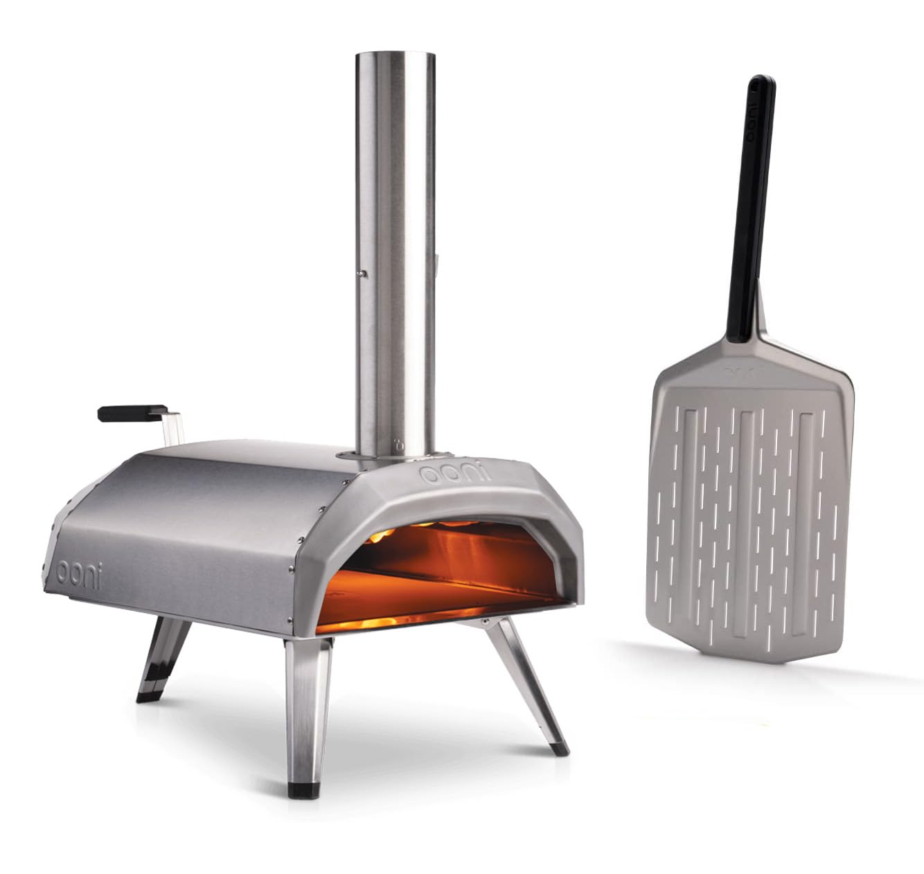 Ooni Karu 12 Multi-Fuel Pizza Oven - Essential Pizza Oven Bundle - Save 20% on Ooni 12" Perforated Pizza Peel