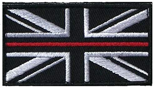 Thin Blue, Red, Green Line Hook & Loop Backed Patches (Thin Red Line 38mm x 70mm)