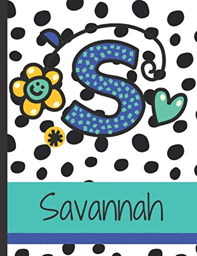 Savannah: Gorgeous Personalized Named Story Writing Books for Little Girls Aged 3-11 for Writing Practice and Drawing