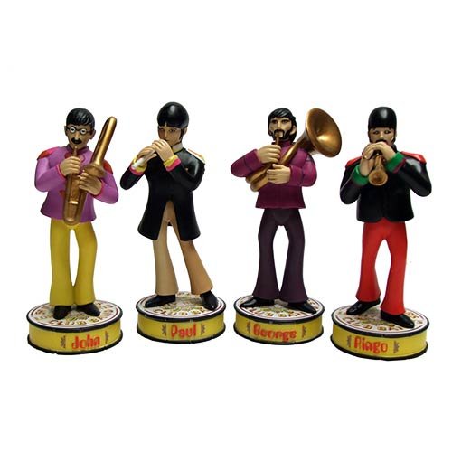 Beatles Yellow Submarine Sgt. Pepper Bobble Statue Set by Factory Entertainment