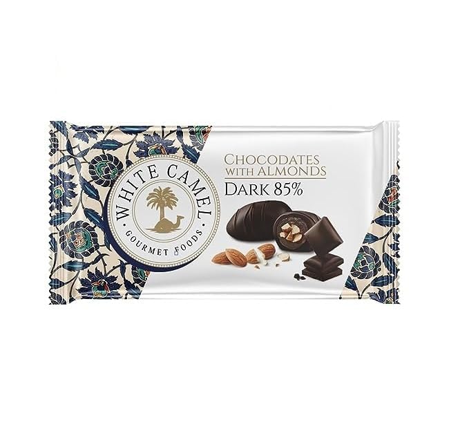 White Camel Delicious Chocodates with Almond 85% Dark Chocolate, 1Kg