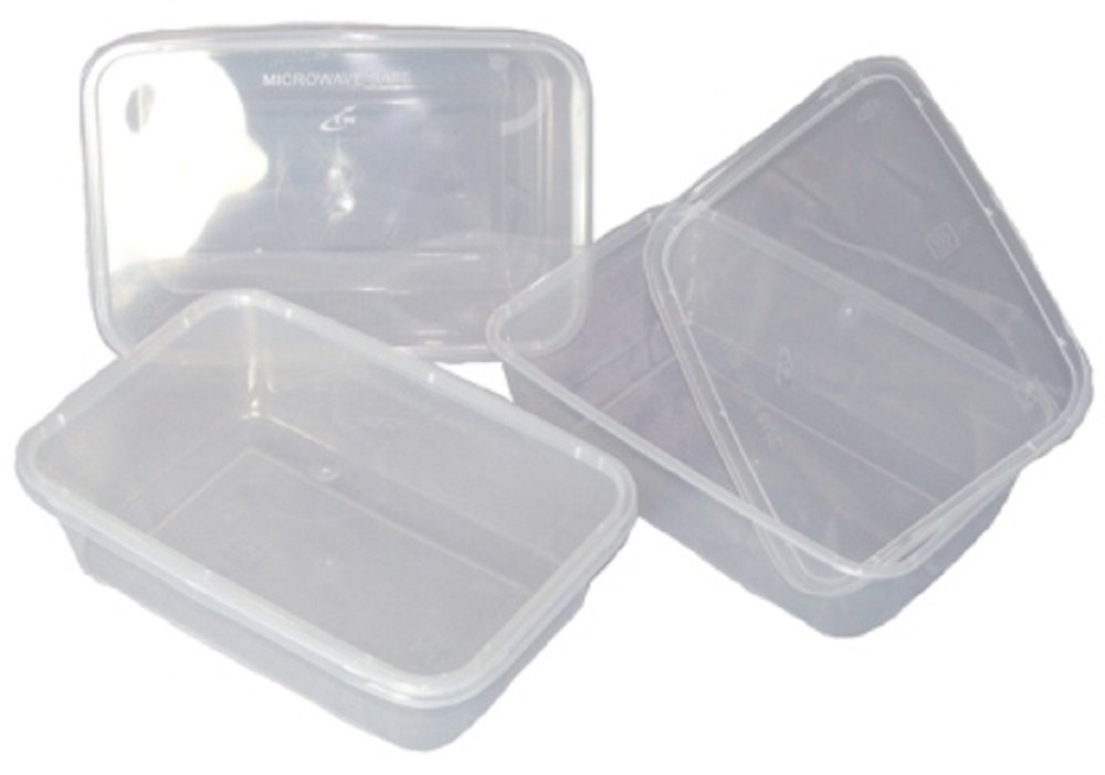 UKPS 50 Clear Plastic 650Ml Microwave/Freezer Safe Food Containers Size 170 X 120 X 45Mm 650Cc Reuseable Liquid Takeaway Storage Boxes + Lids