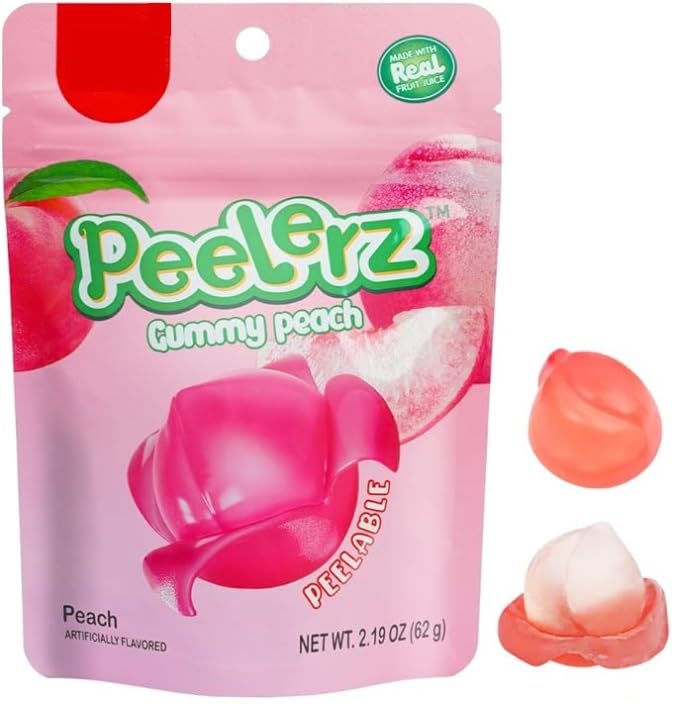 Peelerz Gummy Peach, 6oz (170g)