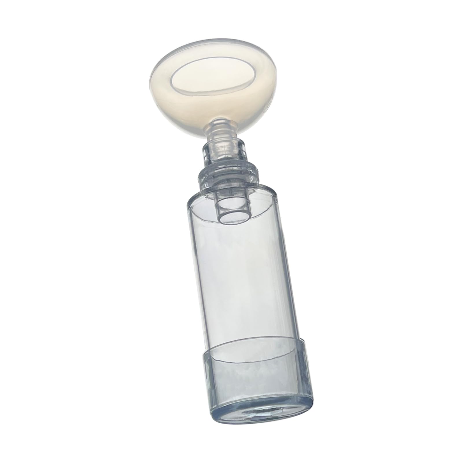 Cat/Dog Inhaler Aerosol Chamber with Valve - Round Silicone Material Cover, Transparent Version (Medium)