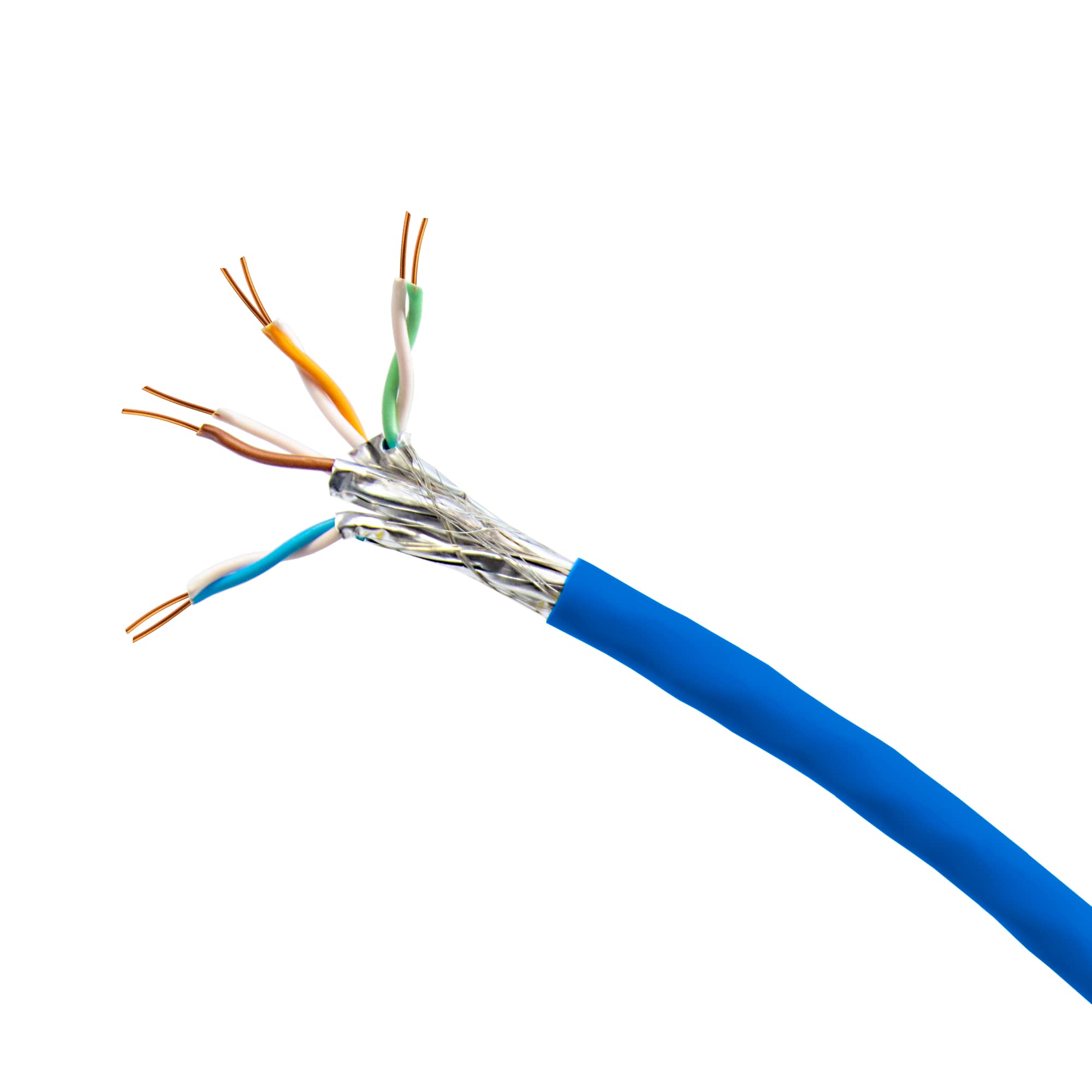 PremiumX 50 m CAT 8 Network Cable Simplex LAN Cable Ethernet Data Cable S/FTP PiMF PoE Cca Cat8 Installation Cable