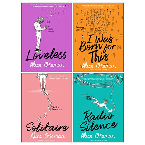 Alice Oseman 4 Books Collection Set (Solitaire, Radio Silence, I Was Born For This, Loveless)