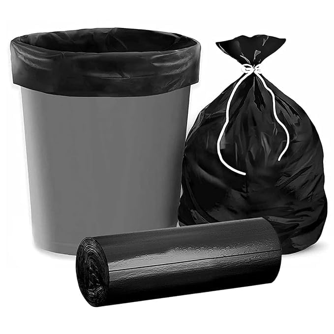 Perpetual Garbage Bags | Medium 90 Pcs (30 Pcs x Pack of 3 Rolls) | | Dustbin Covers for Wet & Dry Waste - (Black-19 x 21 Inch)