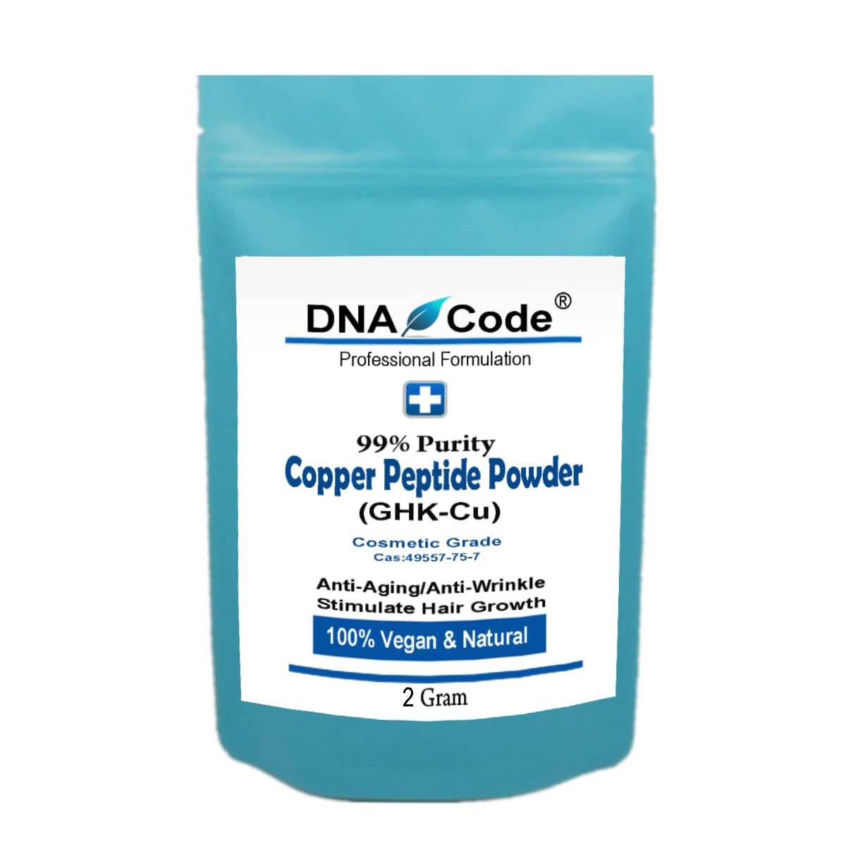 DIY Copper Peptide Powder 99% Purity, Cosmetic Grade for Hair/Skin. Add to Your Lotion, Cream,Serum, Moisturizer…