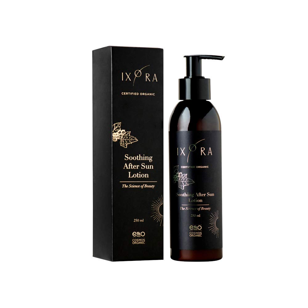 IXORASoothing After Sun Lotion - Certified Organic - Calm and soothe your skin - Deeply moisturizes and nourishes - Locks in the moisture and reduce peeling. - GMO Free - Vegan Friendly