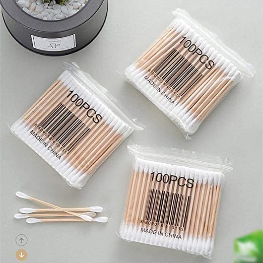 Moon Ear Buds Cotton Swabs | Cruelty Free Ear Swab | Bamboo Cotton Sticks | Pack of 6, 600 Counts