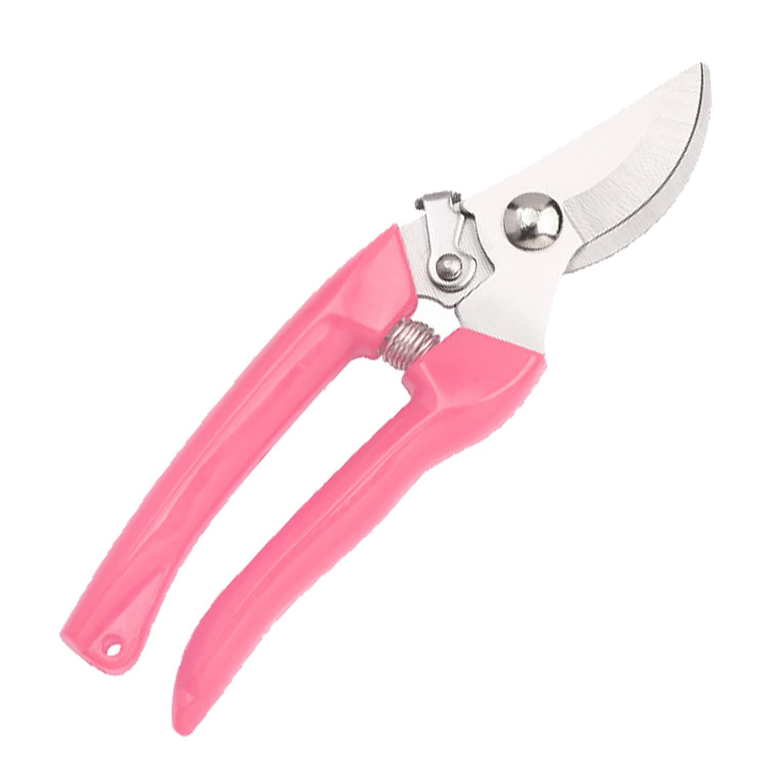 Curve Gardening Scissor with Sharp Stainless Steel Blade Garden Shears for Cutting Flowers Trimming Plants of Yard Florist Flower Rose Herb Hedge Bonsai and Fruits Picking (Pink Handle)