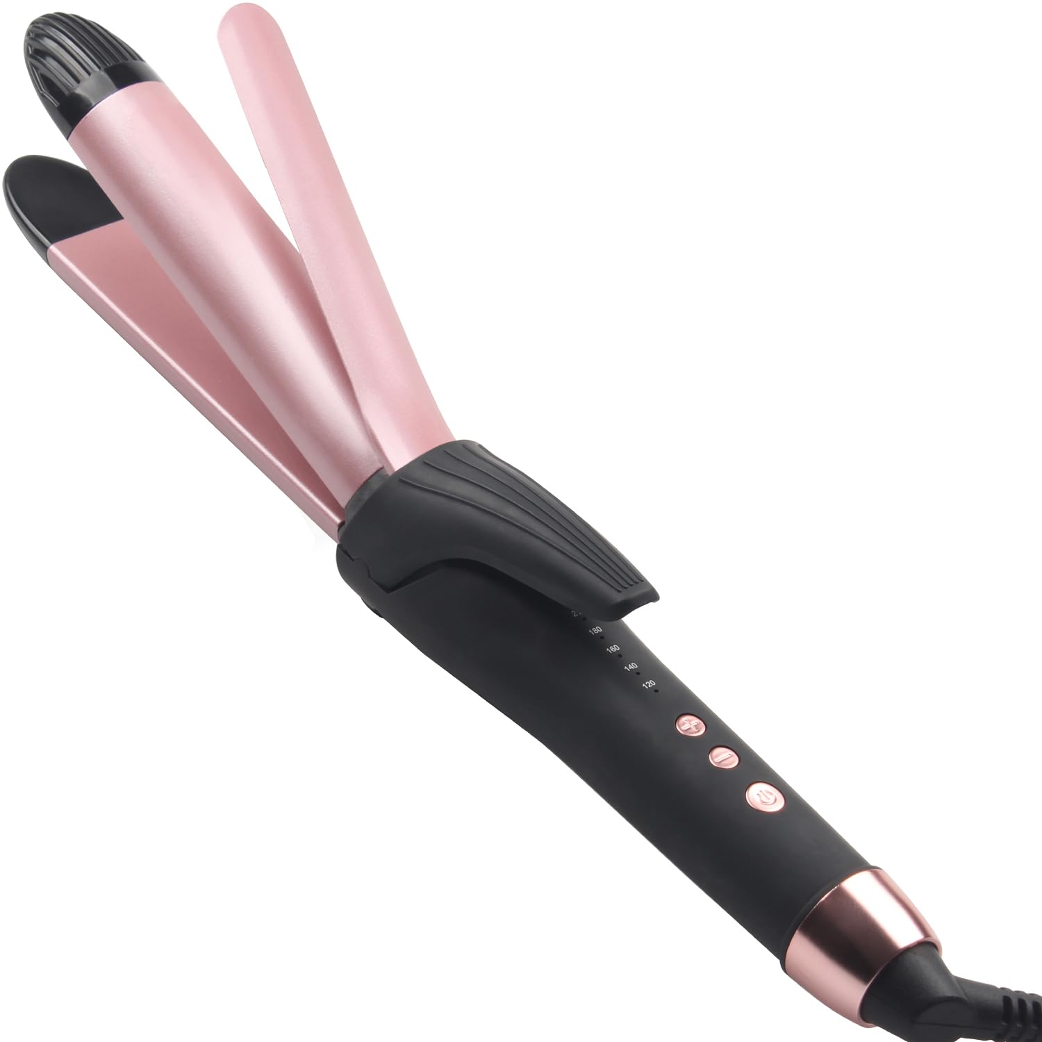 2 in 1 Hair Straightener and Curler, 30MM Curling Iron Dual Voltage Travel, Flat Iron Curling Tongs in One Ceramic with Adjustable Temp for All Hair Types