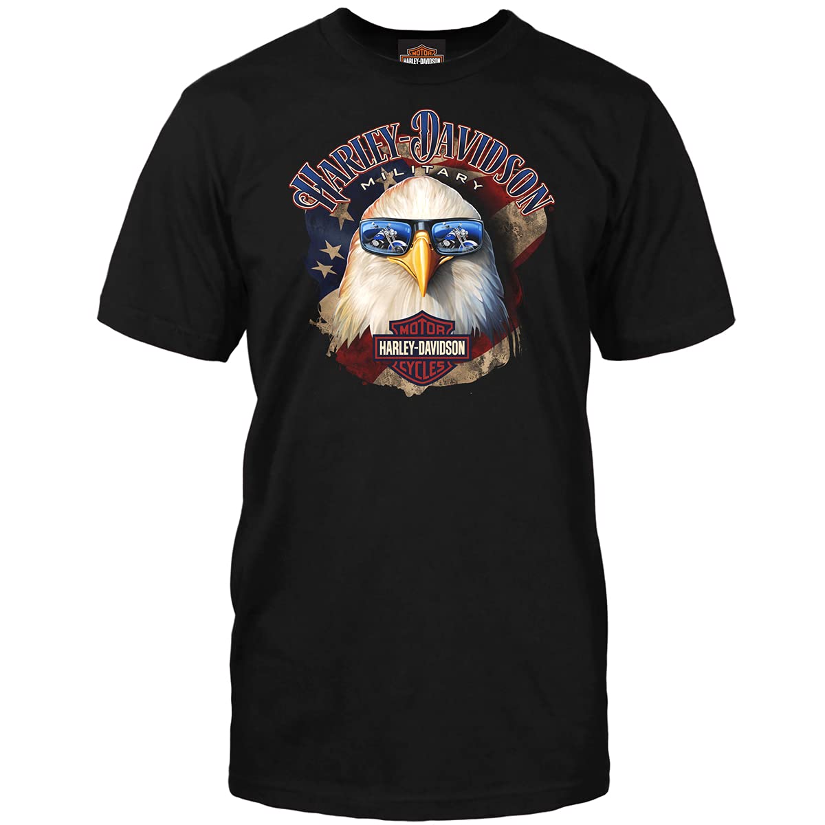 Harley-Davidson Military - Men's Patriotic Eagle Graphic T-Shirt - Shady Eagle | Overseas Tour