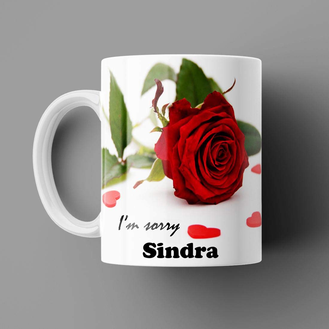 Sindra I AM Sorry Printed White Ceramic Coffee Mug (350) ml