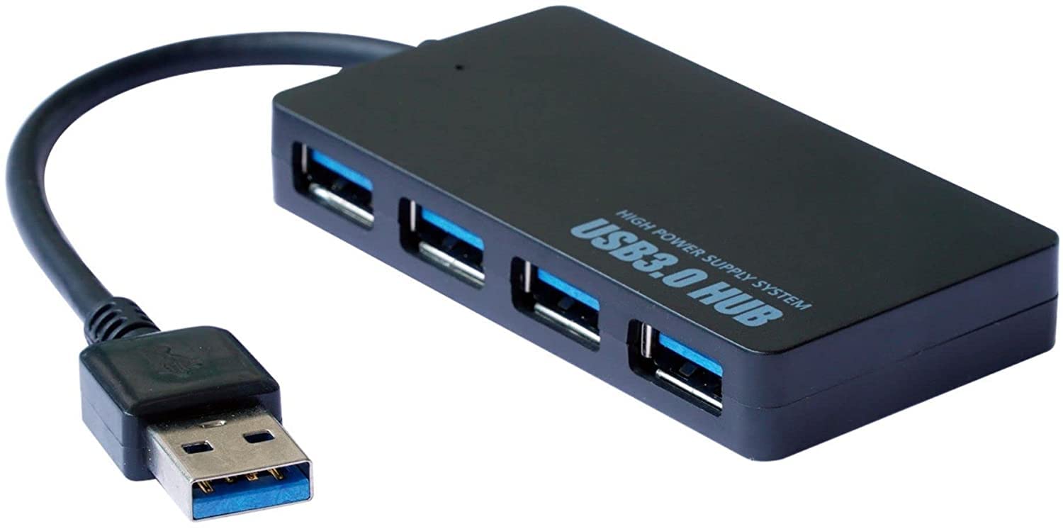 Dynamode4-Port USB 3.0 Hub Super Speed with Individual LED Power Switches for for Macbook, Mac Pro/mini, iMac, Surface Pro, XPS, Notebook PC, USB Flash Drives, Mobile HDD, and More