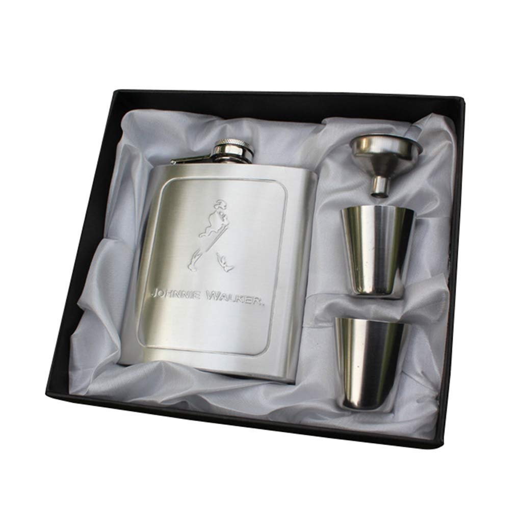 WYKDLMenghao 7oz Hip Flask 304 Steel Stainless Liquor for Men Drinking of Alcohol Whiskey Gift for Men with Funnel Rum Whisky Nourishing Wine Flagon