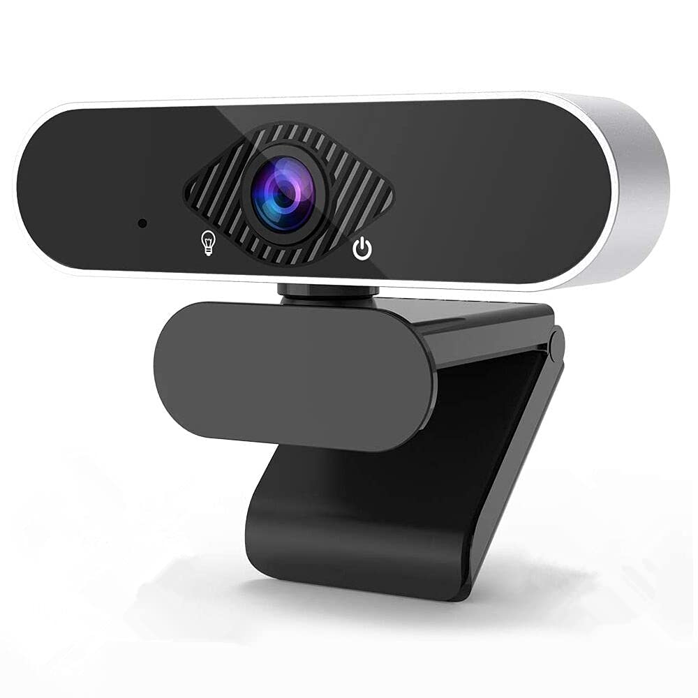 Nesitu Full HD 1080p Webcam for PC, Computer Web Cameras Support 360 Degree Rotation Desktop Laptop Webcam with Built-in Microphone Plug and Play Suitable for Online Classes Small Meetings