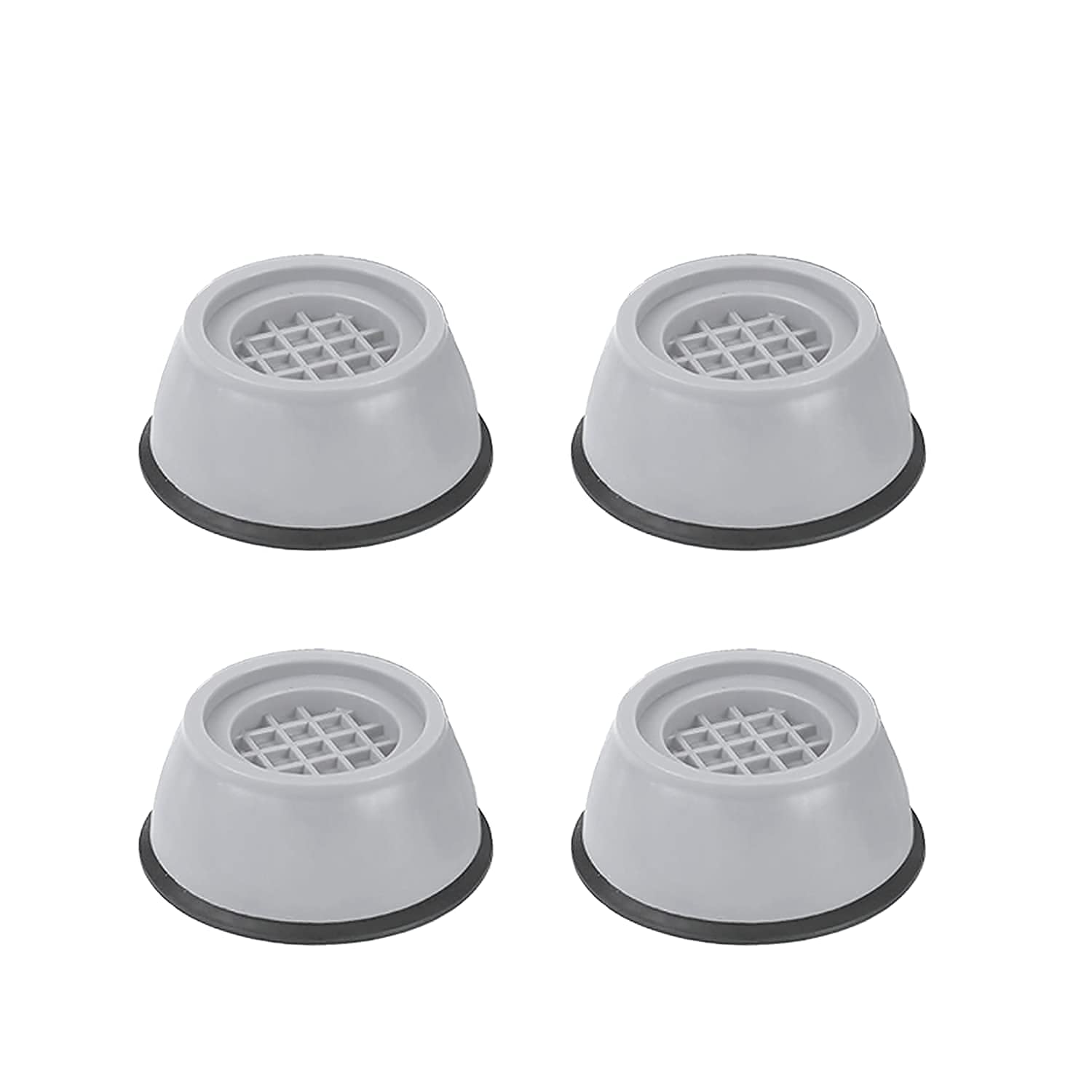 DALUCI 4 Piece Anti Vibration Pads for Washing Machine with Suction Cup Fridge Washing Machine Stand Leveling Feet Anti Walk Pads Shock Absorber Furniture Lifting Base